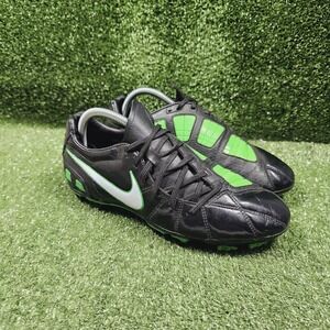Nike Total 90 Laser III FG‎ Black Green Athletic Soccer Cleats 385402-013 Mens 8